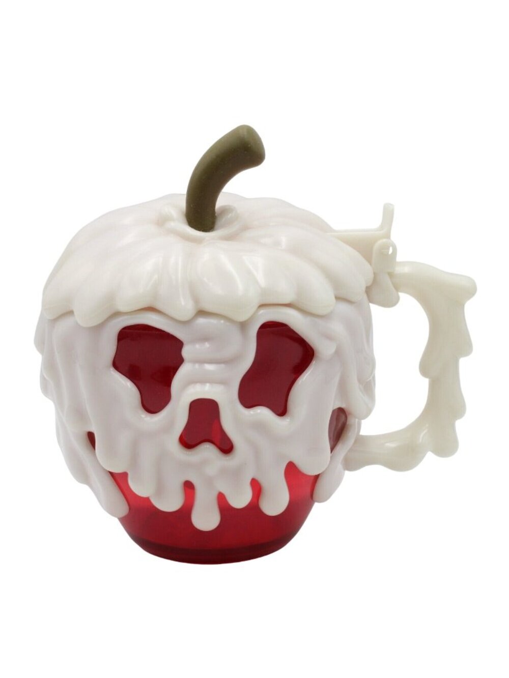 Disney Parks Poison Apple Mug Red Evil Queen Glow in Dark Skull Stein Plastic